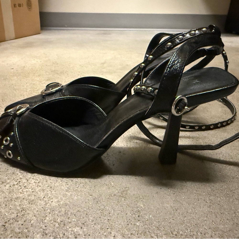 H&M Black Studded Heels